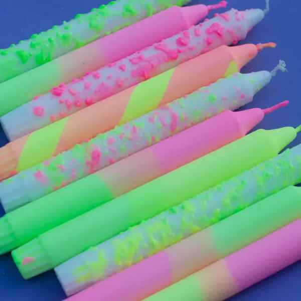 Nordtrice Neon Short Stick Candles