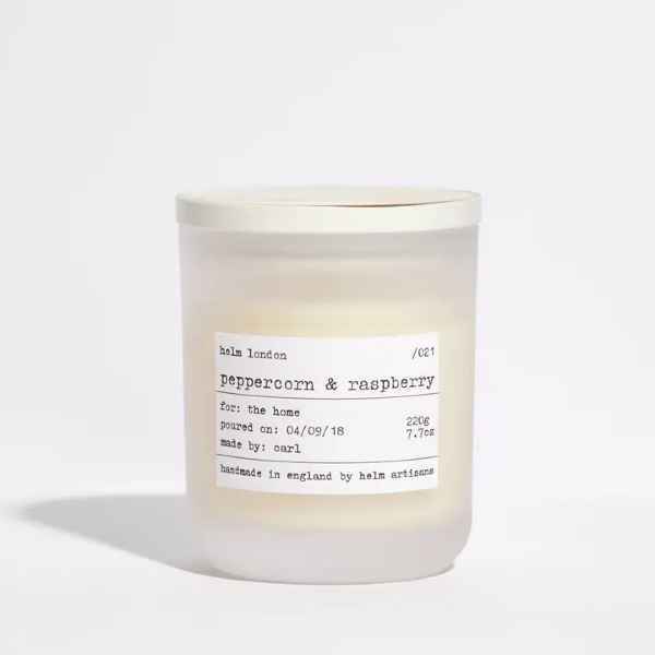 Helm London Peppercorn & Raspberry Soy Candle