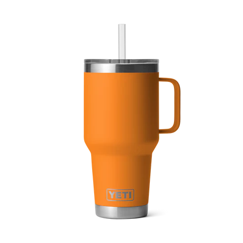 Yeti Rambler straw mug (King crab orange 1L)