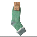 Green Herringbone Cuff Cosy Sock