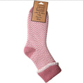 Pink Herringbone cuff cosy sock